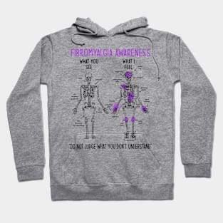 Fibromyalgia Awareness Skeleton Hoodie